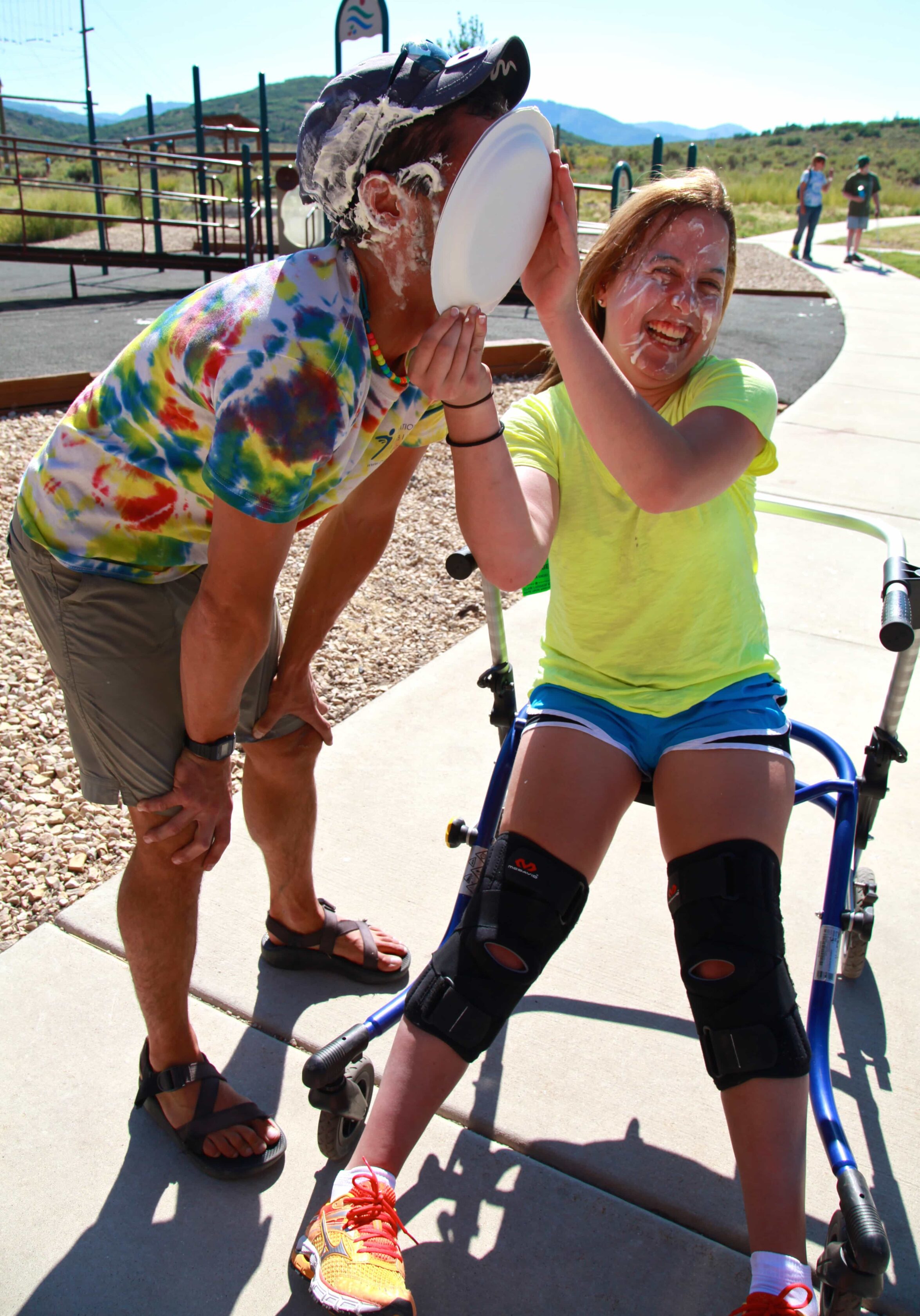 Man and woman having fun