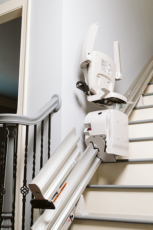 Folded Straight Rail Stairlift