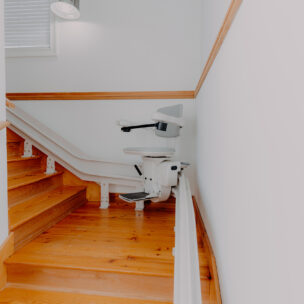 curved stair lift.