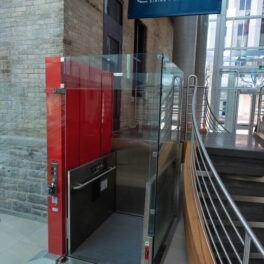 savaria v-1504 prestige vertical platform lift.