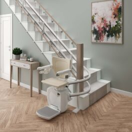 handicare 4000 indoor stairlift installed in a home.