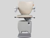 handicare 4000 outdoor stairlift with an ivory seat.